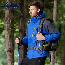 Stormtrooper jacket men and women trend three-in-one waterproof and windproof mountaineering jacket couple detachable thickened velvet two-piece set