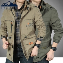 Summer outdoor rainproof assault clothes mens spring and autumn thin single-layer windproof waterproof mountaineering clothing large size coat Tide brand