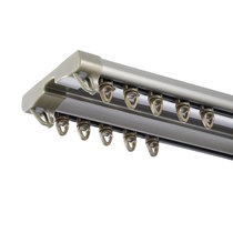 Bergio aluminum alloy curtain track double track top slide rail Roman Rod guide curtain rod box baffle