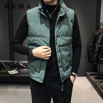 Chidney 2022 autumn winter outfit down cotton suit vest wearing vest male warm recreation shoulder pin jacket coat