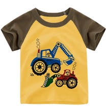 Childrens pure cotton short sleeve T-shirt boy baby summer clothing blouse boy among boys 12345678910 years old