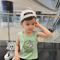 Childrens clothes boy summer small vest baby outside wearing tide and thin cat and children sleeveless blouses
