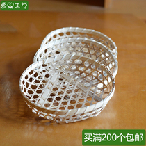 Bamboo Egg Basket Seafood Packaging Basket Crab Packaging Hexagonal Bamboo Basket Round Basket Mini Decorative Basket