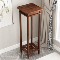 Log flower stand green flower shelf large indoor living room floor-standing simple modern solid wood simple wooden frame