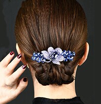 Mom pan head hairpin hairpin female adult hair top clip Elegant back of the head clip headdress head flower large grab clip