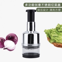 The Chinese hand-held knife artifact used in the kitchen clap knife stainless steel garlic machine clap garlic press