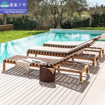 Outdoor LED Bed Outdoor Balcony Teaku vine pool beach chair Sales Building Design folding leisure chair