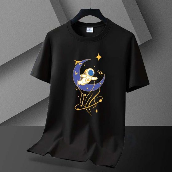 Men's short-sleeved short-sleeved T-shirts trendy students' comfortable breathable tops large size simple printed inner thin style Men's short-sleeved short-sleeved T-shirts trendy students' comfortable breathable tops large size simple printed inner thin style