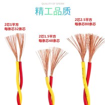 Wire lamp head RVS flower wire 2 cores 1 1 5 2 5 square power cord Electric vehicle charging cable household twisted pair