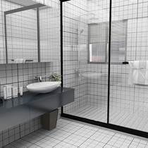 Solid black and white concave and convex lattice bread brick 300x600 kitchen bathroom wall brick net red small white brick tiles