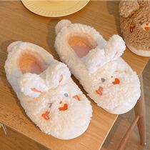 Animal cotton slippers cute women's indoor bag with thick bottom winter home Mao Mao cotton shoes winter couples home plush