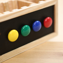 Childrens kindergarten early education Primary school classroom home teaching aids color refrigerator whiteboard black green board round magnet nail buckle