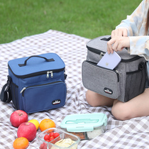 Large capacity insulation bag waterproof lunch bag office worker thickened insulation bag outdoor heat insulation cold picnic bag
