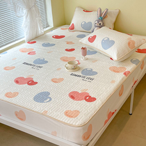 Ice-wire latex bed Ogasawara cool mat single-piece summer dust-proof bed cover full-pack bed linen anti-slip fixed mattress protective sleeve