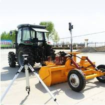 Large laser floor tractor with 3 m satellite floor soil plough plate grade plane