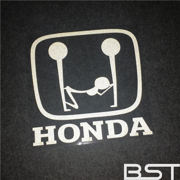 恶搞 本田飞度反光车贴 搞笑贴纸 honda本田污车标贴_双氙车灯改装网