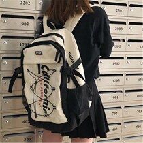 School bag female ins Korean version junior high school student large capacity casual all-match tooling backpack female backpack male tide