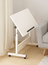 Bedroom table floor table movable with wheels small table folding floor lazy roller skating table bedside table