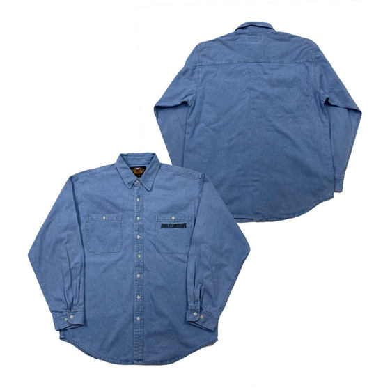 Heavy American large-size hip-hop oldschool retro embroidered motorcycle denim washing water long-sleeved shirt men's foreign trade
Heavy American large-size hip-hop oldschool retro embroidered motorcycle denim washing water long-sleeved shirt men's foreign trade
