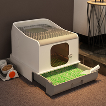 Top-in cat litter basin super large anti-splash totally enclosed semi-closed cat toilet cat sand basin young cat litter basin