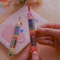 ins creative crayons rainbow lead 20 color replaceable multifunction painting pen diy graffiti without dirty hands non-toxic paintbrush