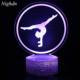 Luz Nocturna 3d de gimnasia artística para decoración de h Luz Nocturna 3d de gimnasia artística para decoración de h
