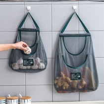 Japan Kitchen Wall Hanging containing hanging bag for home fruits and vegetables Ginger Garlic Hollowed-out Multifunction Mesh Bag Breathable Storage Bag