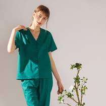 XEXZ2022 year new sleepwear women Summer slim fit Short sleeves Comfort Embroidered Home Suit Brief about two sets