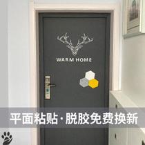 Nordic style self-adhesive felt door sticker entry door security door old wooden door renovation creative decoration sound insulation material