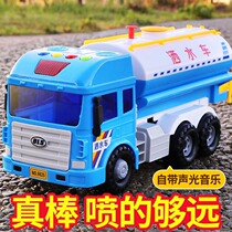 Sprinkler toys oversized simulation can sprinkle water Childrens boys car category 2021 new engineering car cleaning car