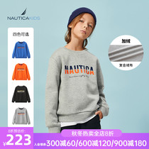 NAUTICA KIDS notika childrens clothing boys clothes 2021 autumn winter season new childrens coat plus velvet tide