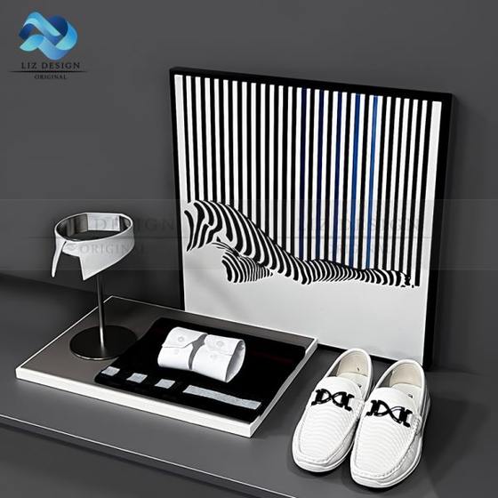 Light luxury model room men's clothes display wardrobe soft decoration dressing table business suit scarf tray combination
Light luxury model room men's clothes display wardrobe soft decoration dressing table business suit scarf tray combination