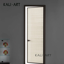 Italy very narrow toilet aluminum alloy door balcony bathroom door Changhong square wire glass flat door fixed
