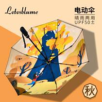 lotosblume German Advanced Intelligent Electric Umbrella Fully Automatic Umbrella Female Umbrella Black Adhesive Anti-UV