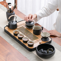 Travel tea set kung fu tea set Small set home office meeting guest simple bubble teapot living room ceramic bowl