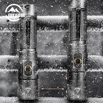 FOXIEDOX mini aluminum alloy small flashlight strong light rechargeable lithium household portable outdoor long-range durable