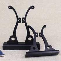 Fan frame folding fan support bracket Bride wedding fan base Chinese style Chinese style classical wind Palace fan display frame wood carving