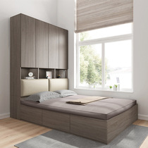 Jinmijia tatami wardrobe one-piece bed Small apartment space-saving multi-function storage bed cloakroom with wardrobe