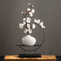 New Chinese Style Home Living Room Room Furnishing Decorated Artwork Bogu Shelf Book Wine Cabinet Flower Shelf Pendulum