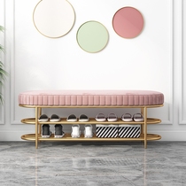 Nordic shoe changing stool household entrance door can sit and wear shoe cabinet ins soft bag cushion creative light luxury entrance entrance