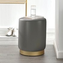 Nordic dressing stool Modern net celebrity ins shoe changing stool Low stool Living room sofa stool makeup fabric round stool footstool