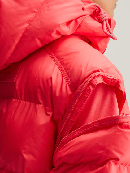 adidas/adidas 공식 가을 새로운 가을 새로운 여성의 긴 후드가있는 따뜻한면 재킷 IX3083 adidas/adidas 공식 가을 새로운 가을 새로운 여성의 긴 후드가있는 따뜻한면 재킷 IX3083