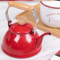 Enamel Kettle Enamel Kettle Tea Pot Fine Mouth Coffee Pot Induction Cooker Home Thickened Cool Kettle