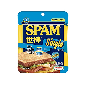 SPAM世棒午餐肉单片清淡60g*6袋[20元优惠券]-寻折猪