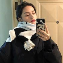 More warm than boyfriend ~ Collider scarf Womens autumn winter shawl Dual-use Han version 100 hitch student warm surrounding neck