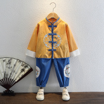 Boy Han uniforms Spring and autumn Chinese Wind Baby Guns thin section Long sleeve State school suit Children China Wind performance Out of service