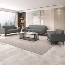 Office sofa minimalist modern owners guest room reception in talks for business genuine leather trio position tea table composition suit