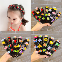 Korean children's hair hoop red hair hoop baby shredded hair styles girl cute anti-skid belt hair card hair jewelry