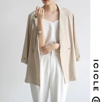 Domestic counters 2023 Spring and Summer New Leisure Backing Linen Suit Costume Woman