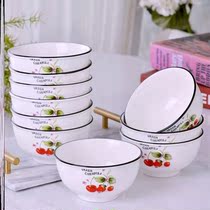 (10 Loaded) Ceramic bowls Home Bone China Rice Bowls Rice Bowls rice bowls Noodle Bowl set bowls Thickened Microwave Oven